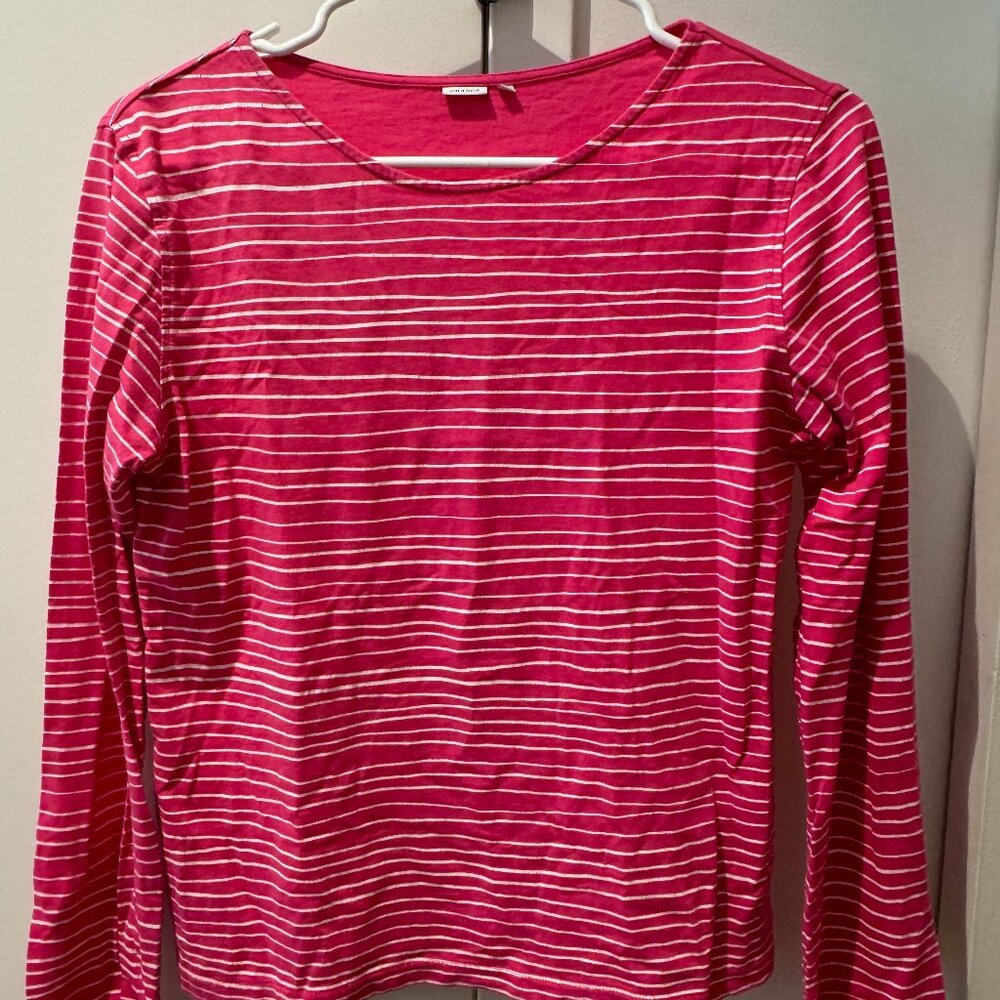 Chance Pink and White Striped Shirt
